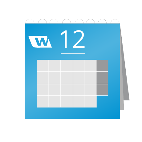 12 Blatt Wandkalender mit Deckblatt