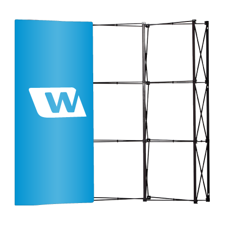 Pop-Up Faltwand | 4 x 3 Felder gebogen | einseitig bedruckt