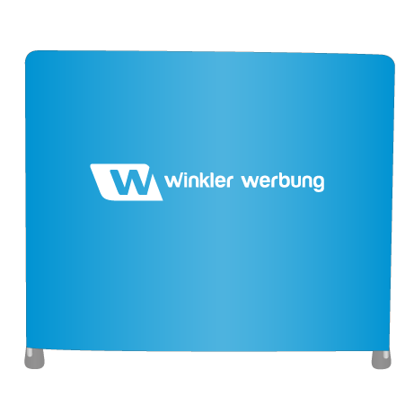 Textilwand ALU | 600er gerade | einseitig bedruckt