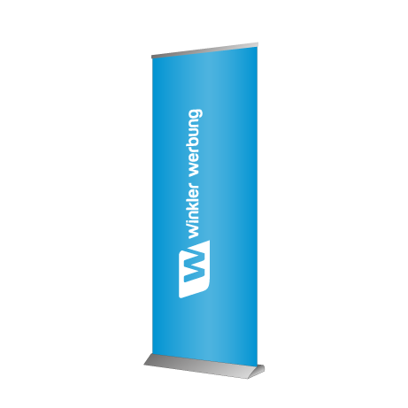 Roll-Up Deluxe | B 85 cm x H 153 - 200 cm | einseitig bedruckt