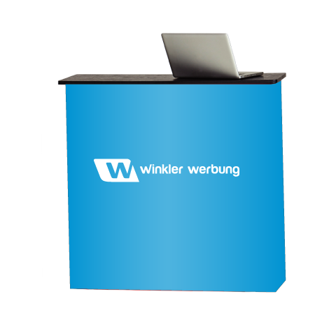 Textilfalttheke | B 106 cm x H 102 x T 36 cm | einseitig bedruckt