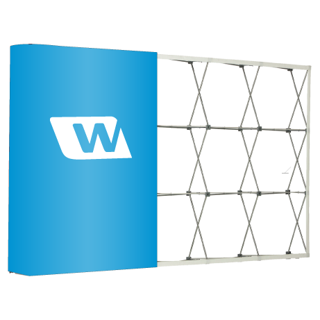 Textilfaltwand | 3 x 3 Felder gerade | einseitig bedruckt