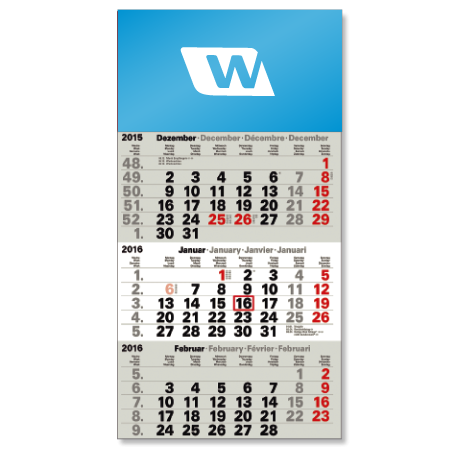 3-Monatskalender für das Folgejahr